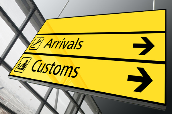 customs sign